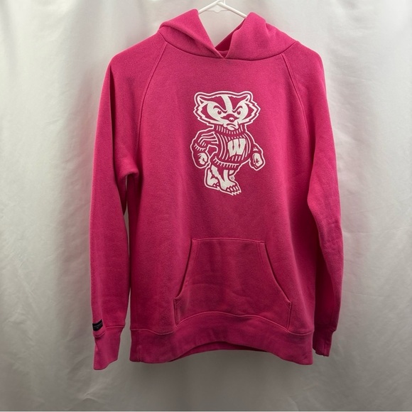 Jansport Tops - Jansport Wisconsin Badgers Pink Hoodie Womens Size Large Rare
